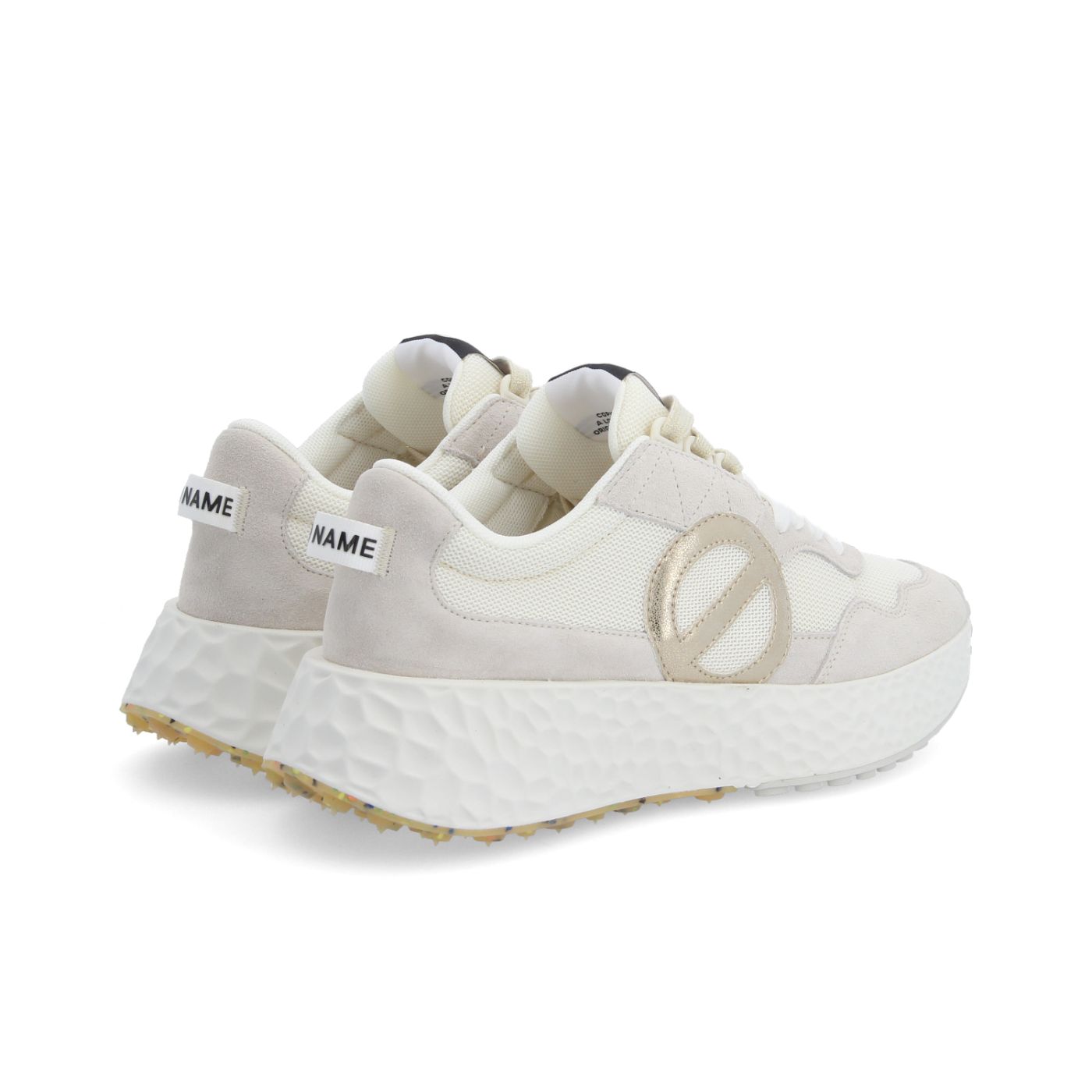 CARTER JOGGER W - SUEDE/KNIT/SUED - BLANC/BLANC CASSE